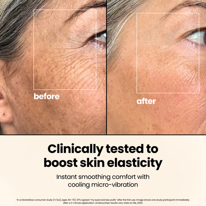 DermaSmooth™ Eye Massager + Caffeine De-Puff Serum